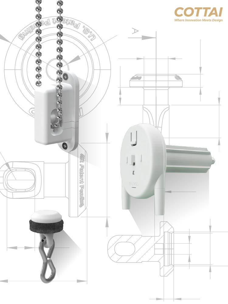 Blinds components design and R&D support by COTTAI