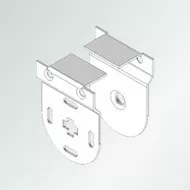 Bracket Set, used to securely mount the roller blind to walls or ceilings, ensuring stable installation.