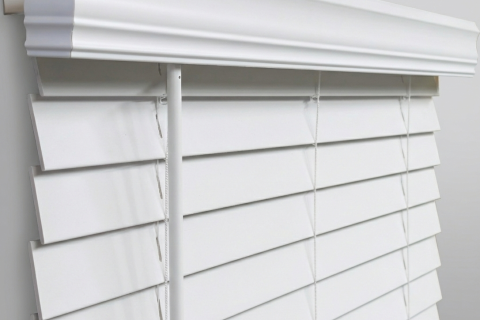 Finished Blind Solution Cordless Faux Wood Venetian Blinds – 50mm (2 Inch)